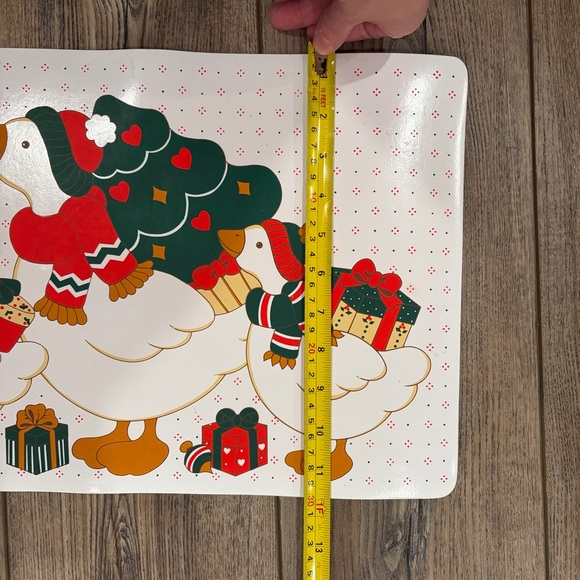 Vintage Christmas Goose Placemats Set of 5 Retro Holiday Country Geese Decor - Picture 6 of 8
